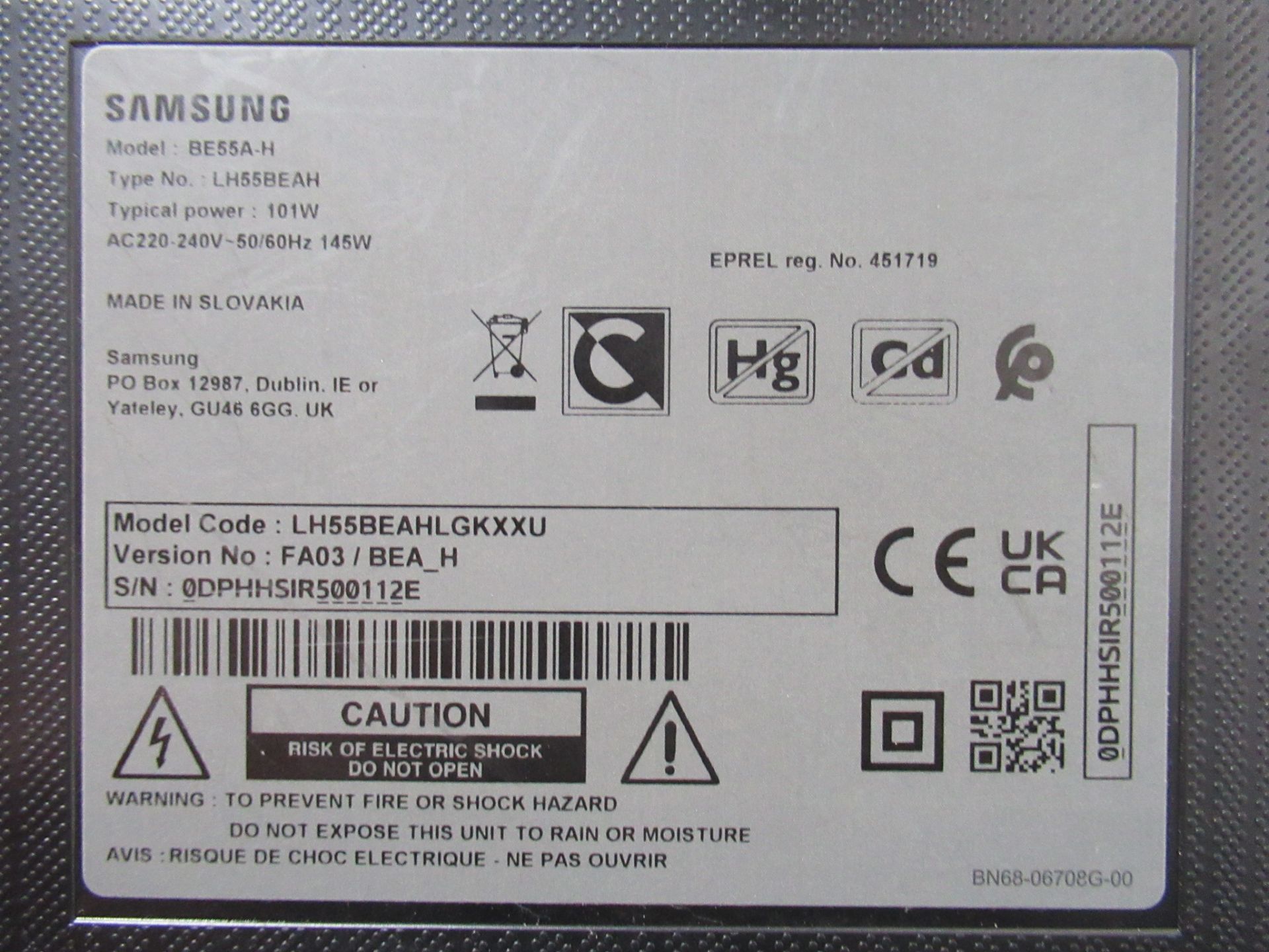 (2) Samsung BE55A-H BEA-H Series - 55" LED-backlit LCD TV - 4K - Image 14 of 19