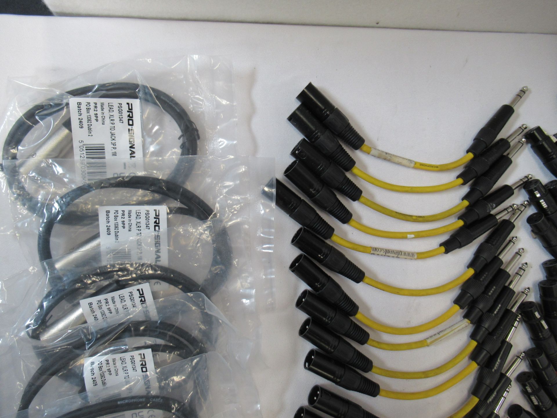 Quantity of balanced or unbalanced 1/4" Jack to M or F XLR adaptor cables - Image 9 of 10