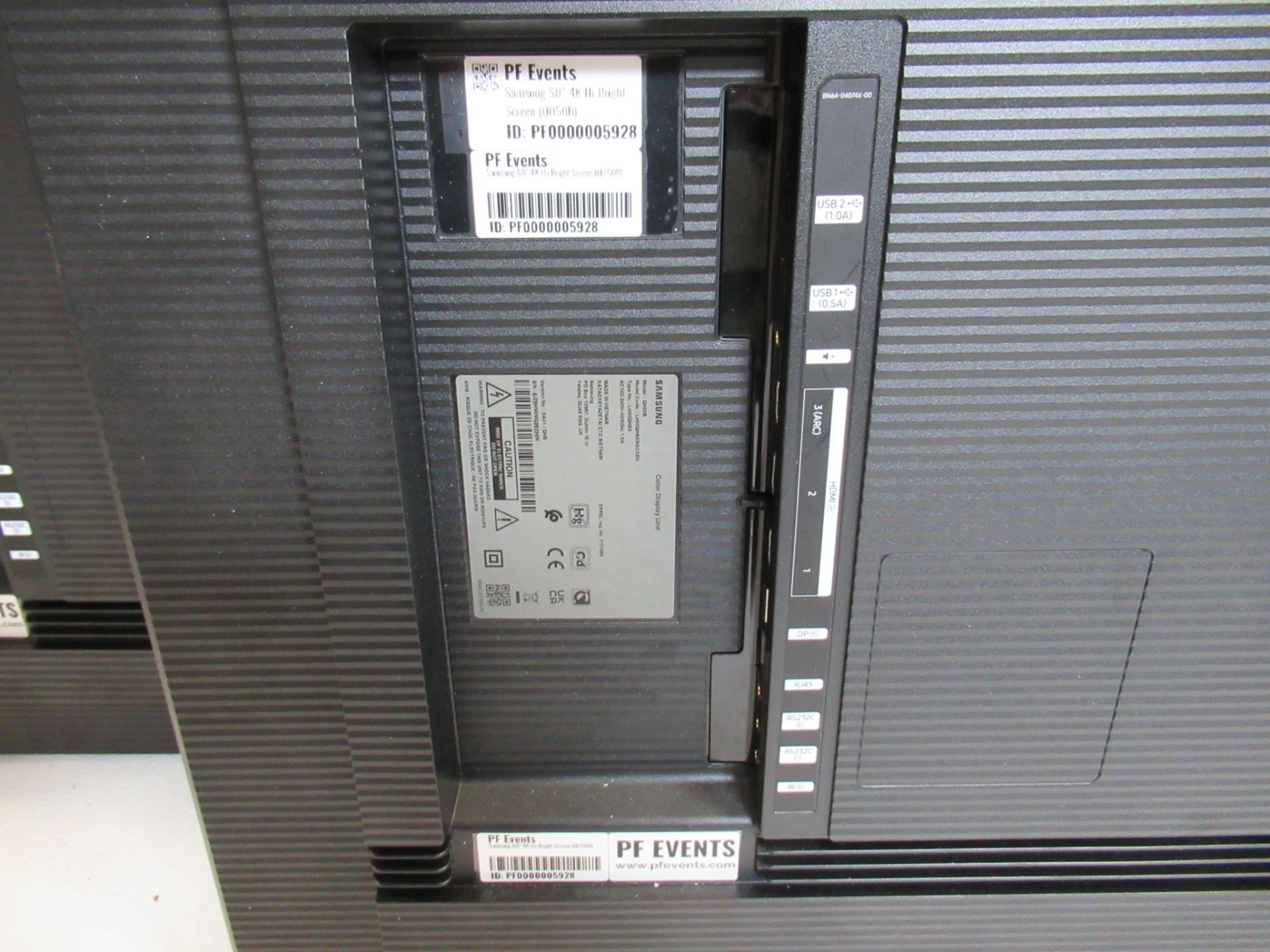 (3) Samsung QH50B 50" LED-backlit LCD display 4K - Image 5 of 8
