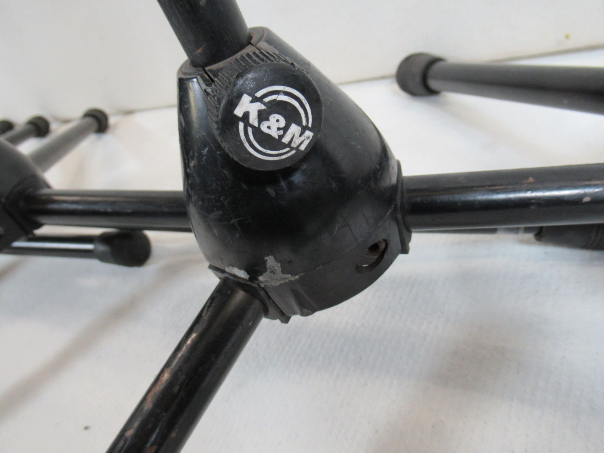 (8) K&M telescopic or fixed boom tripod microphone stands - Image 2 of 6