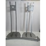 (2) Unicol Parabella heavy duty silver stands