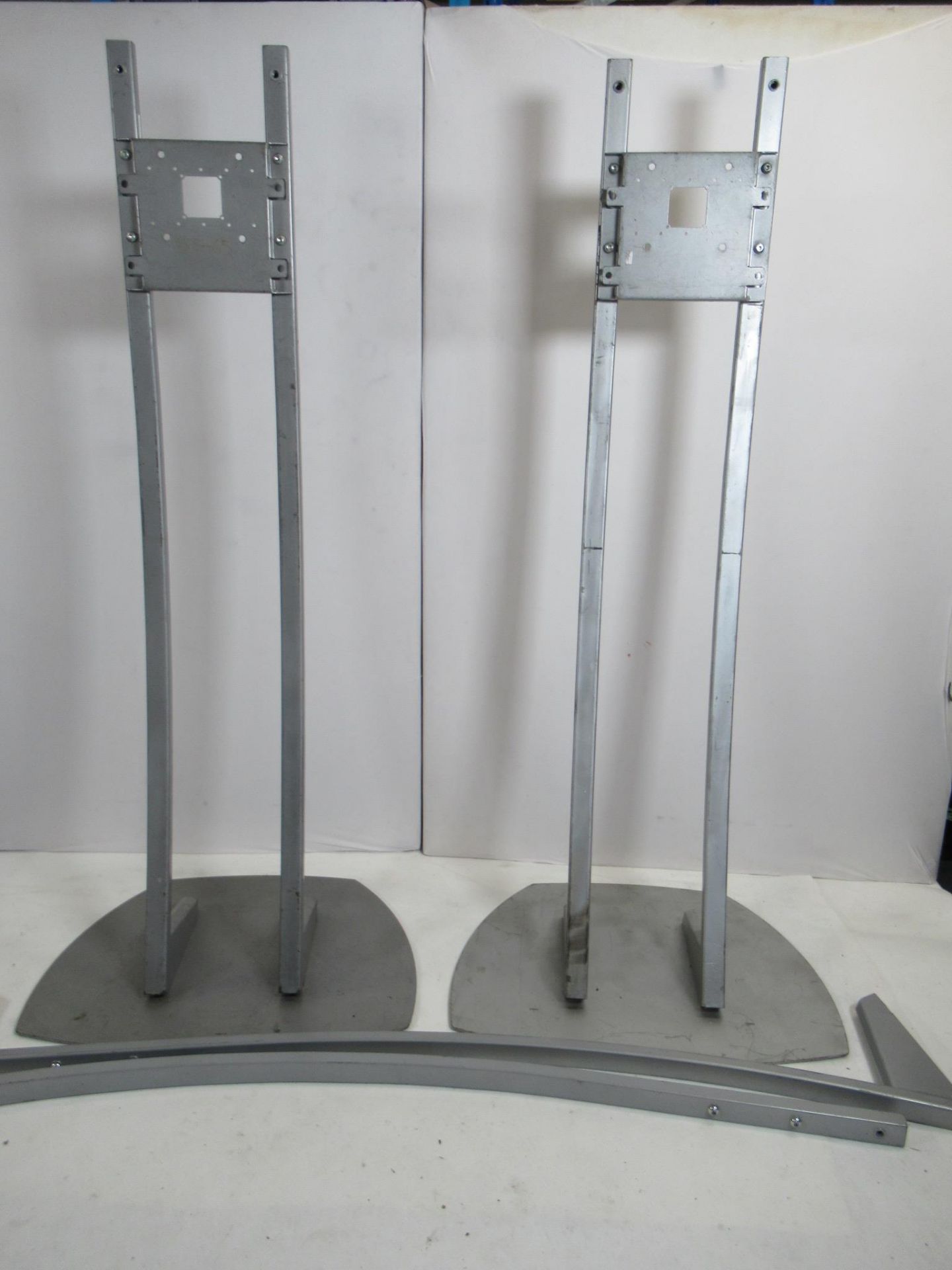 (2) Unicol Parabella heavy duty silver stands