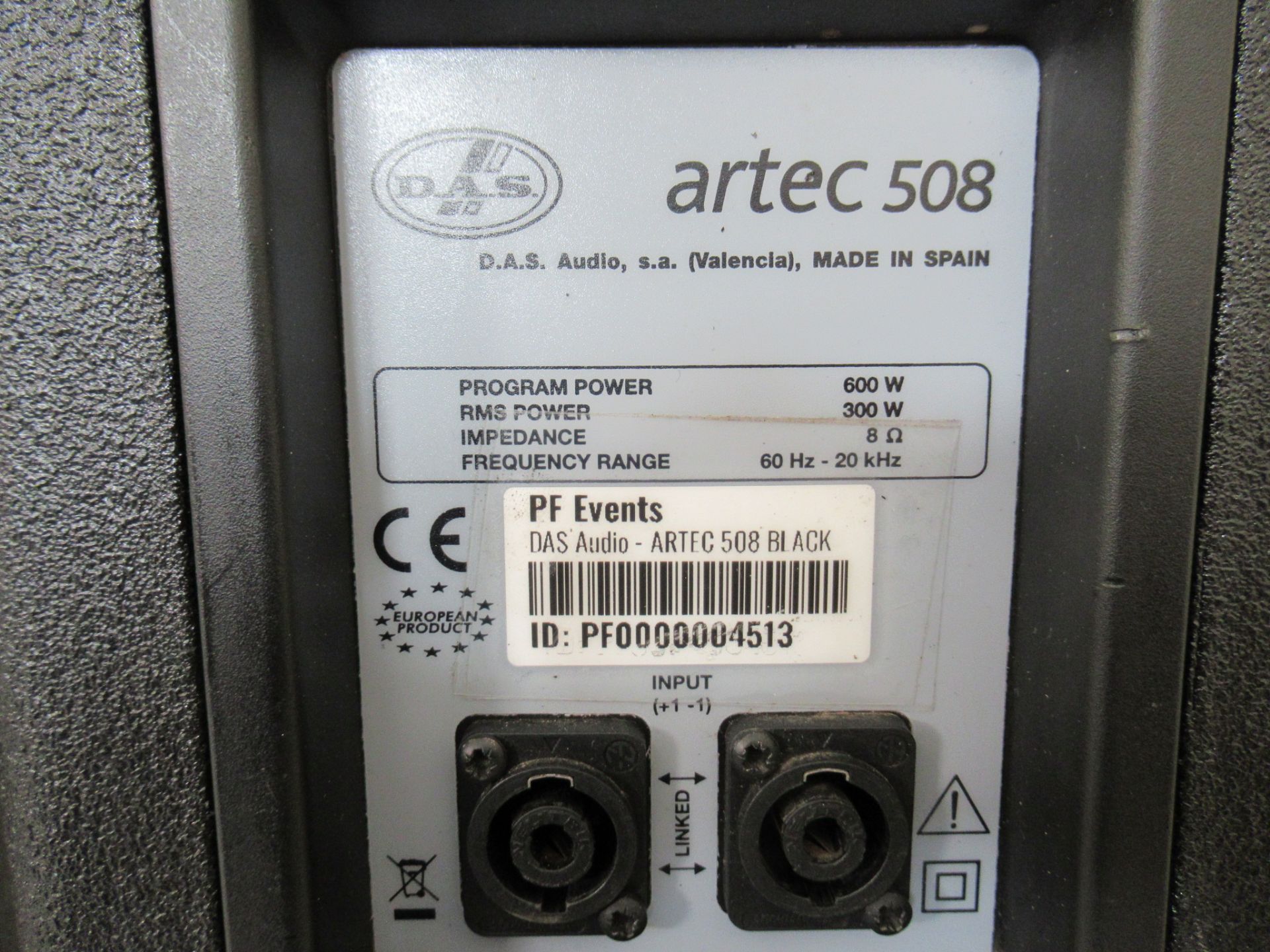 (4) DAS Audio Artec-508 Black Speakers - Image 12 of 20