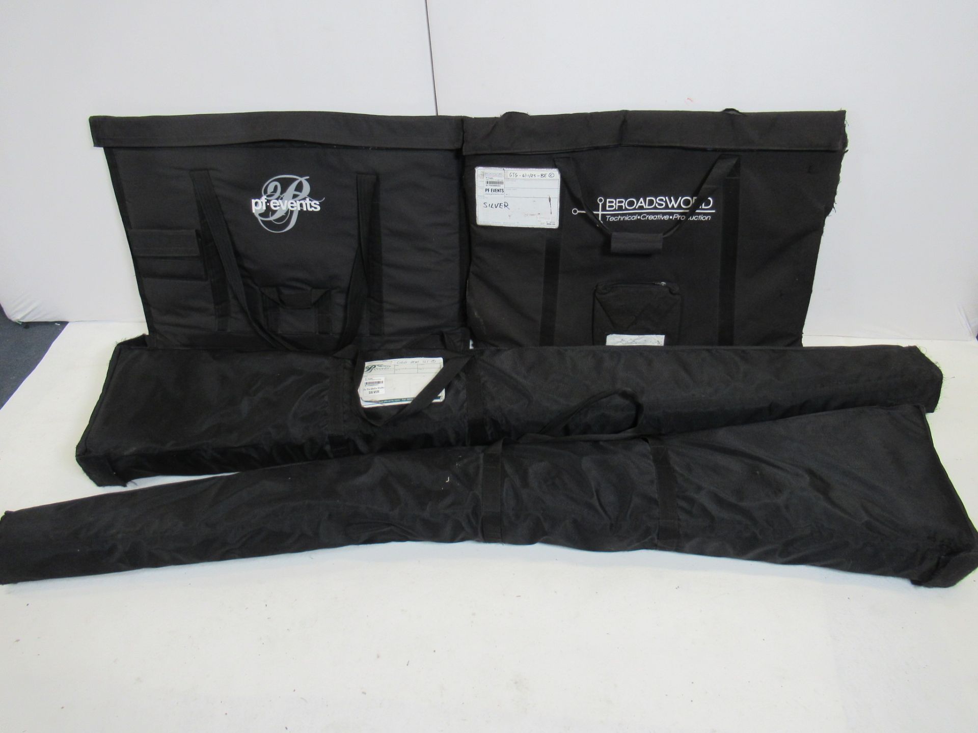 (2) Unicol Parabella heavy duty silver stands - Image 4 of 5