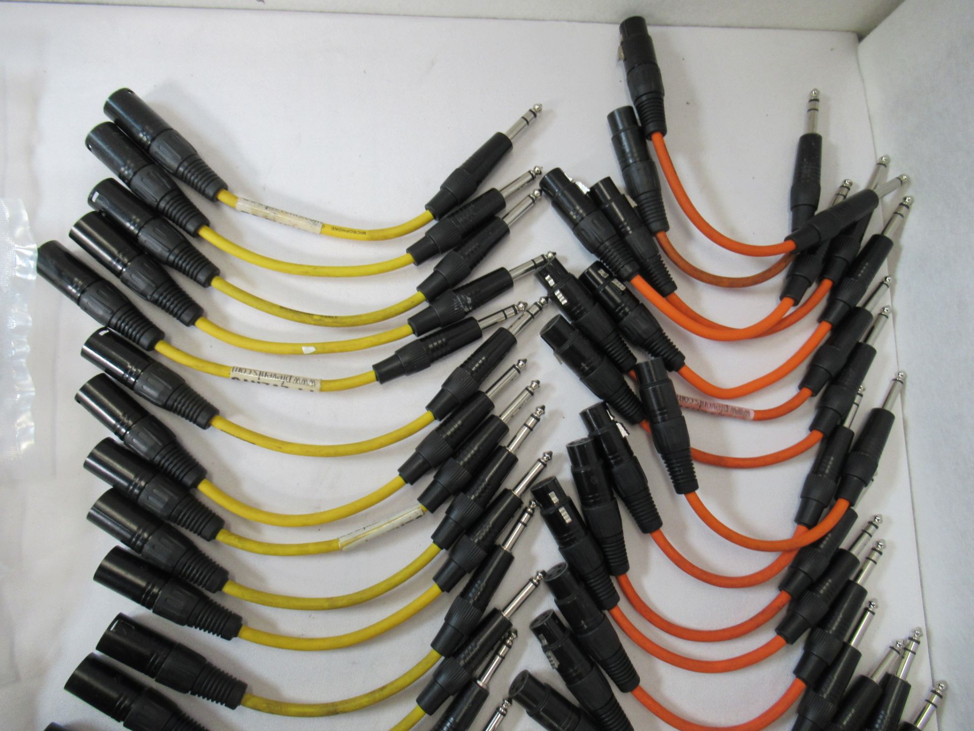 Quantity of balanced or unbalanced 1/4" Jack to M or F XLR adaptor cables - Image 3 of 10