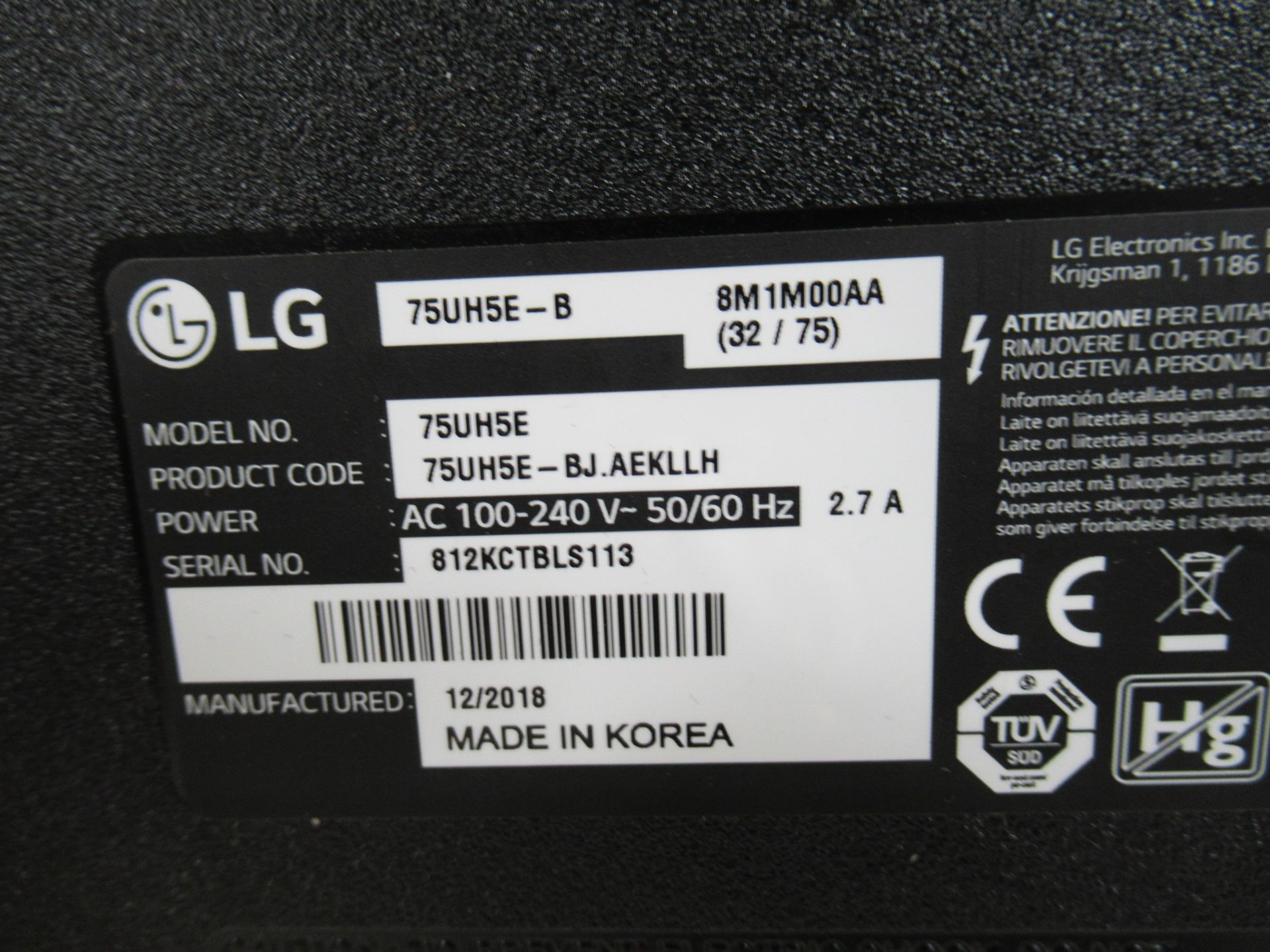 LG 75UM3C 75" LED-backlit LCD display - UHD 4K - Image 7 of 14