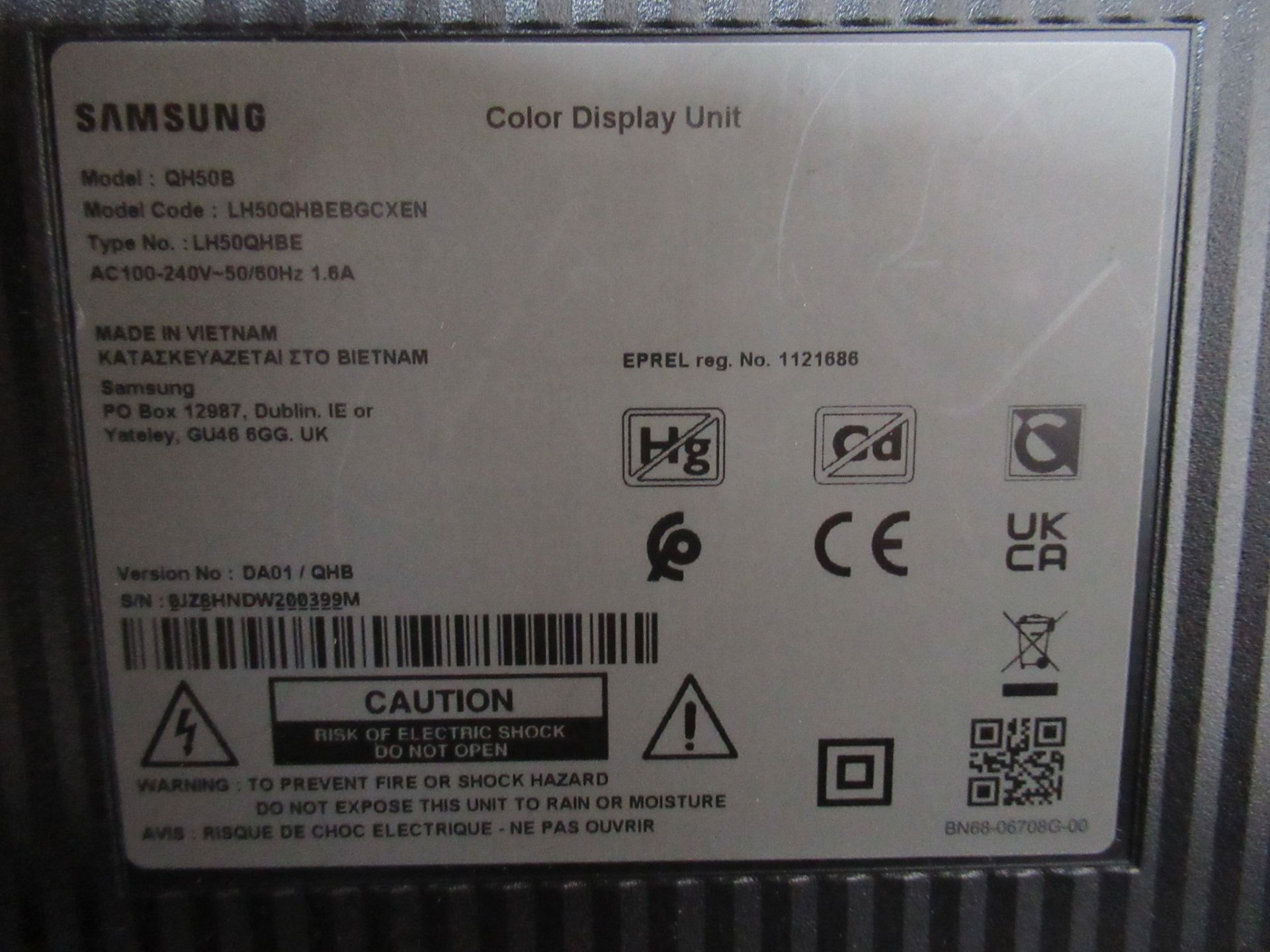 (3) Samsung QH50B 50" LED-backlit LCD display 4K - Image 8 of 8