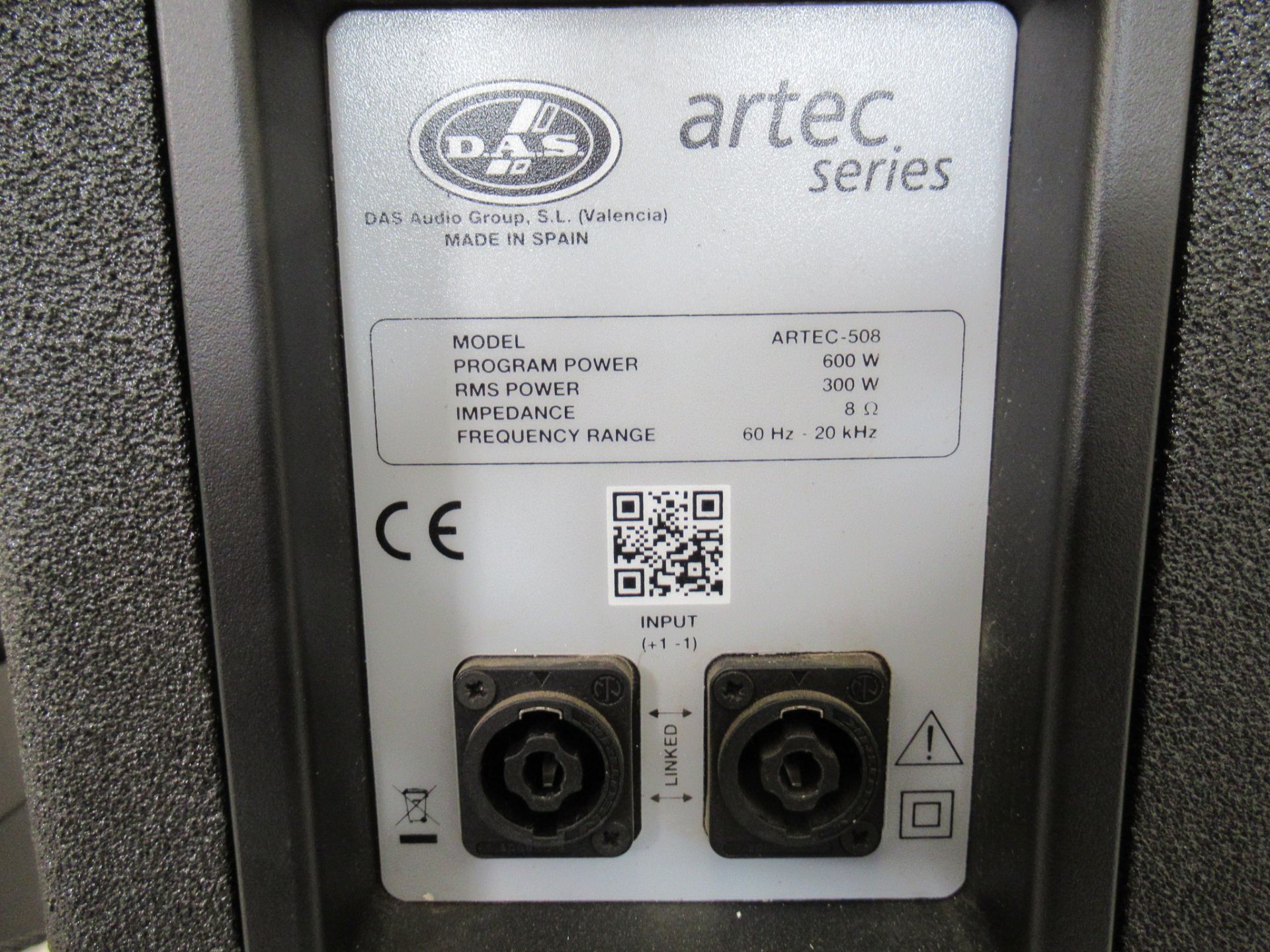 (4) DAS Audio Artec-508 Black Speakers - Image 5 of 19