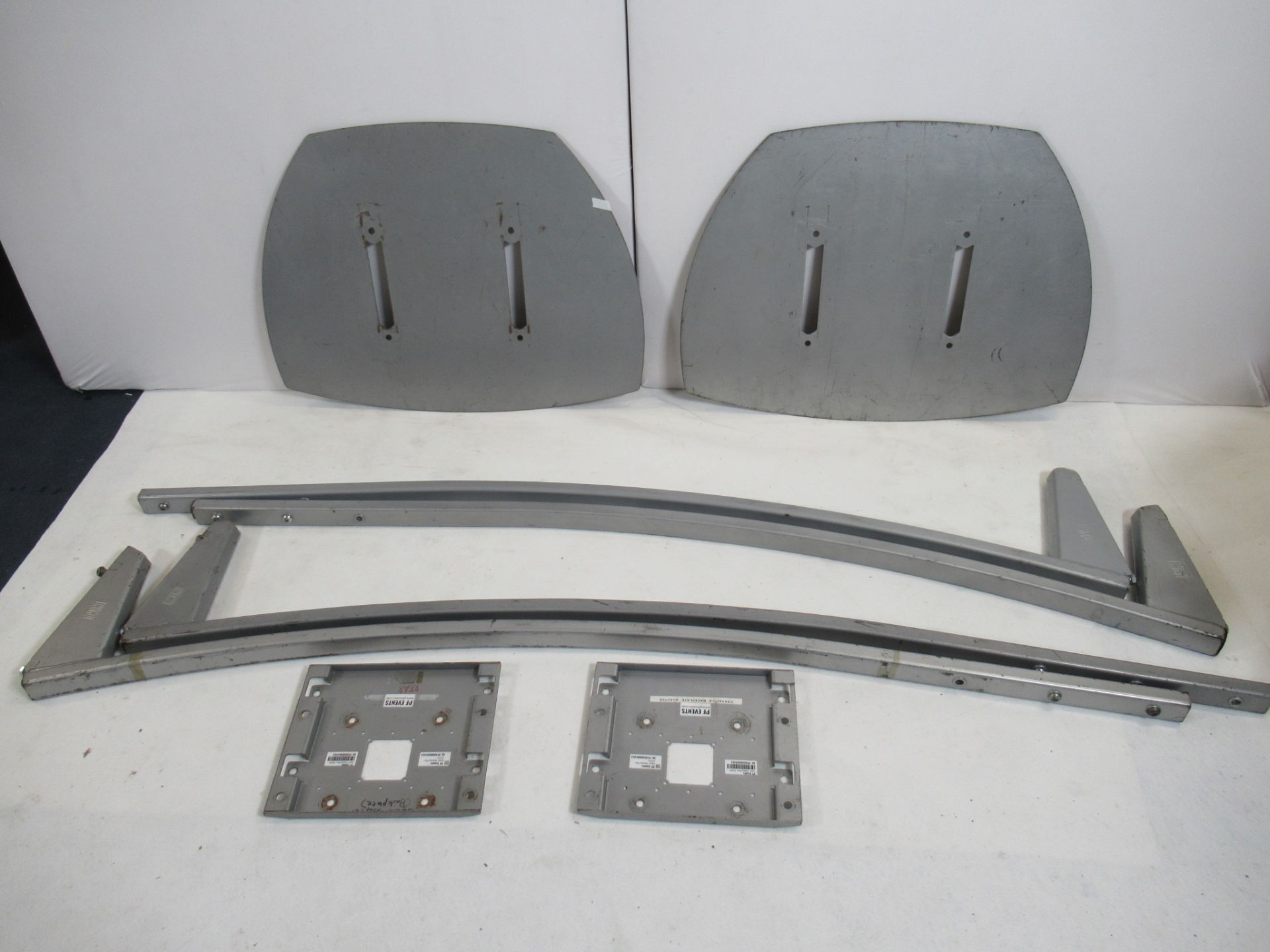 (2) Unicol Parabella heavy duty silver stands