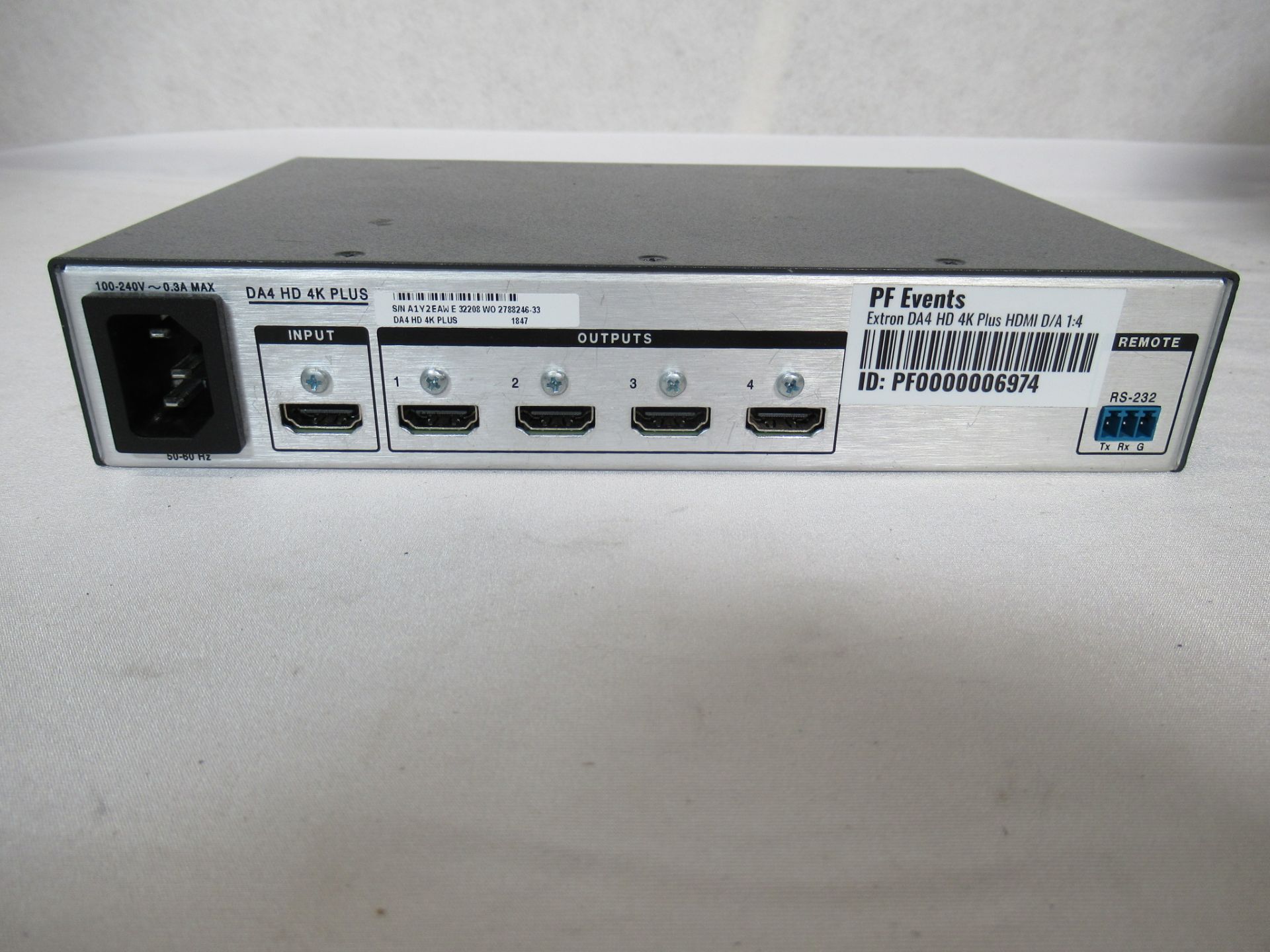 Extron DA4 HD 4K Plus 1:4 HDMI 4K distribution amplifier - Image 3 of 8