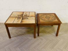 Two items to include a Danish teak mid century low level table