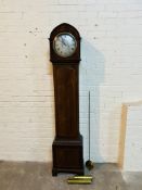A small mahogany longcase clock