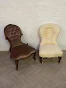 Two items to include a 19th century carved walnut spoonback chair
