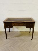 An Edwardian mahogany inlaid writing desk