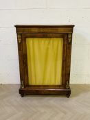 A 19th century inlaid walnut and gilt metal mounted pier cabinet