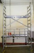 1 x Mobile Aluminium Scaffold Tower - Dimensions: H325 x W77 x D185 cms