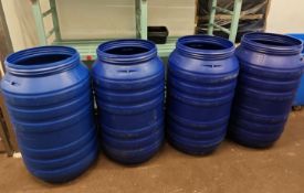 8 x Large Blue Storage Barrels