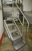 1 x Stainless Steel Fabricated Steps with Hand Rail and Anti Slip Steps
