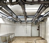 1 x Abattoir Overhead Track System - Large Amount of Track with a Number of Hooks - CL1050 -