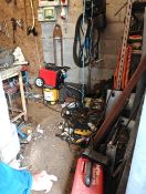 Contents of a Tool Workshop / Storage Room - Incudes Three Welders, Tools, Pillar Drill, Hoists