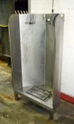 1 x Stainless Steel Apron / Boot Cleaning Station - Dimensions: H140 x W78 x D50 cms