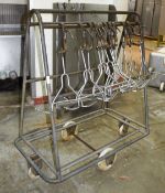 1 x Mobile Meat Hook Trolley Including a Selection of Meat Hooks