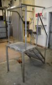 1 x Stainless Steel Fabricated Platform Steps with Hand Rail and Anti Slip Steps