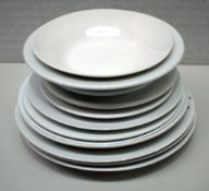 12 x Assorted White Plates & Bowls