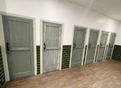 6 x Internal Solid Wood Doors with Chrome Hardware - Dimensions: H200 x W70 x D4 cms