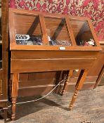 1 x Museum / Exhibition Display Cabinet with Three Glass Windows - Dimensions: H120 x W86 x D36