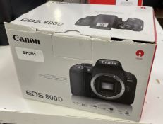 1 x Canon EOS 800D Digital DSLR Camera - Body Only, without Lens - Boxed with Accessories