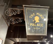 1 x Wall Mounted Sherlock Holmes 'The Mind Place' Pub Lantern - Dimensions: H70 x W50 x D50 cms