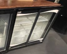 1 x Coca Cola Two Door Backbar Bottle Cooler