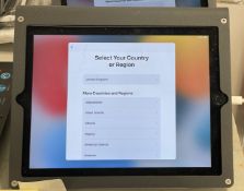 2 x Apple iPads with Metal Security Stands