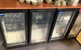 2 x Prodis Two Door Backbar Bottle Coolers