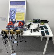 1 x Office Desk with Contents - Includes Mobile Phones, Torches, Headphones, Battery Charger