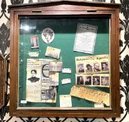 1 x Antique Noticeboard Display Cabinet - Dimensions: H96 x W90 x D9 cms