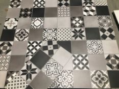 1 x Lot Of Grey Patterned Moroccan Style Patchwork Premium Brand Commercial Grade Lvt Tile