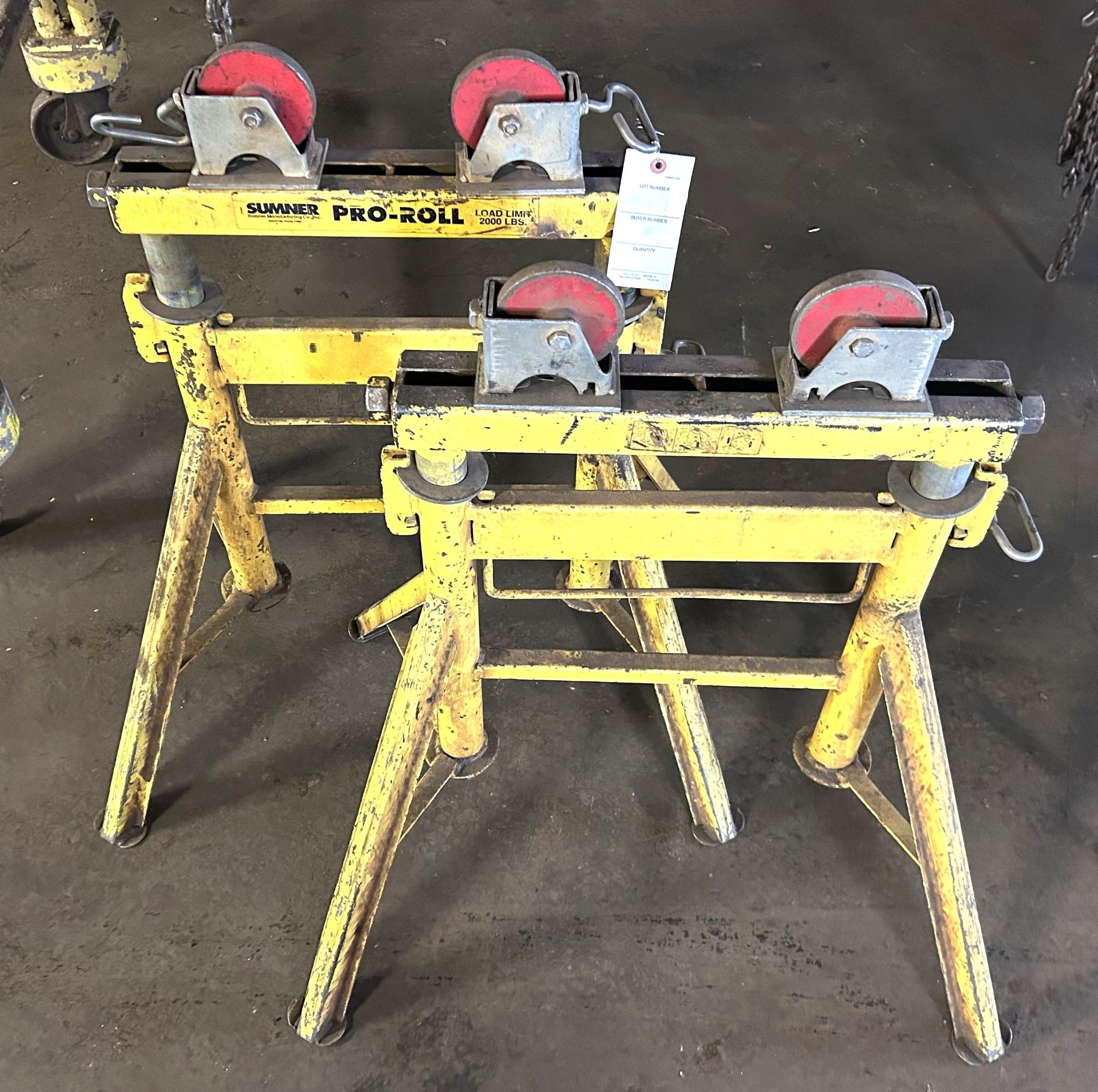Sumner Mobile Pipe Rack Sumner 2,000# Adustable Height Pro-Roll Pipe Stand Set