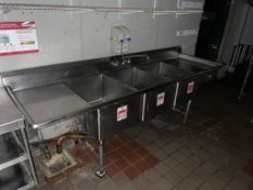 STAINLESS STEEL 3 STALL SINK