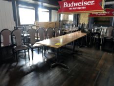 ENTIRE LEFT SIDE OF BAR TABLES & CHAIRS
