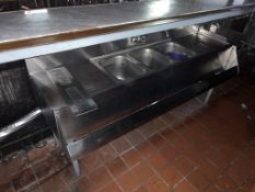 (3) STAINLESS STEEL BAR SINK