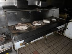 COMMERCIAL 4 BURNER WOK STATION