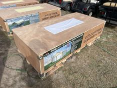 UNUSED 23x22FT DOUBLE GARAGE METAL SHED