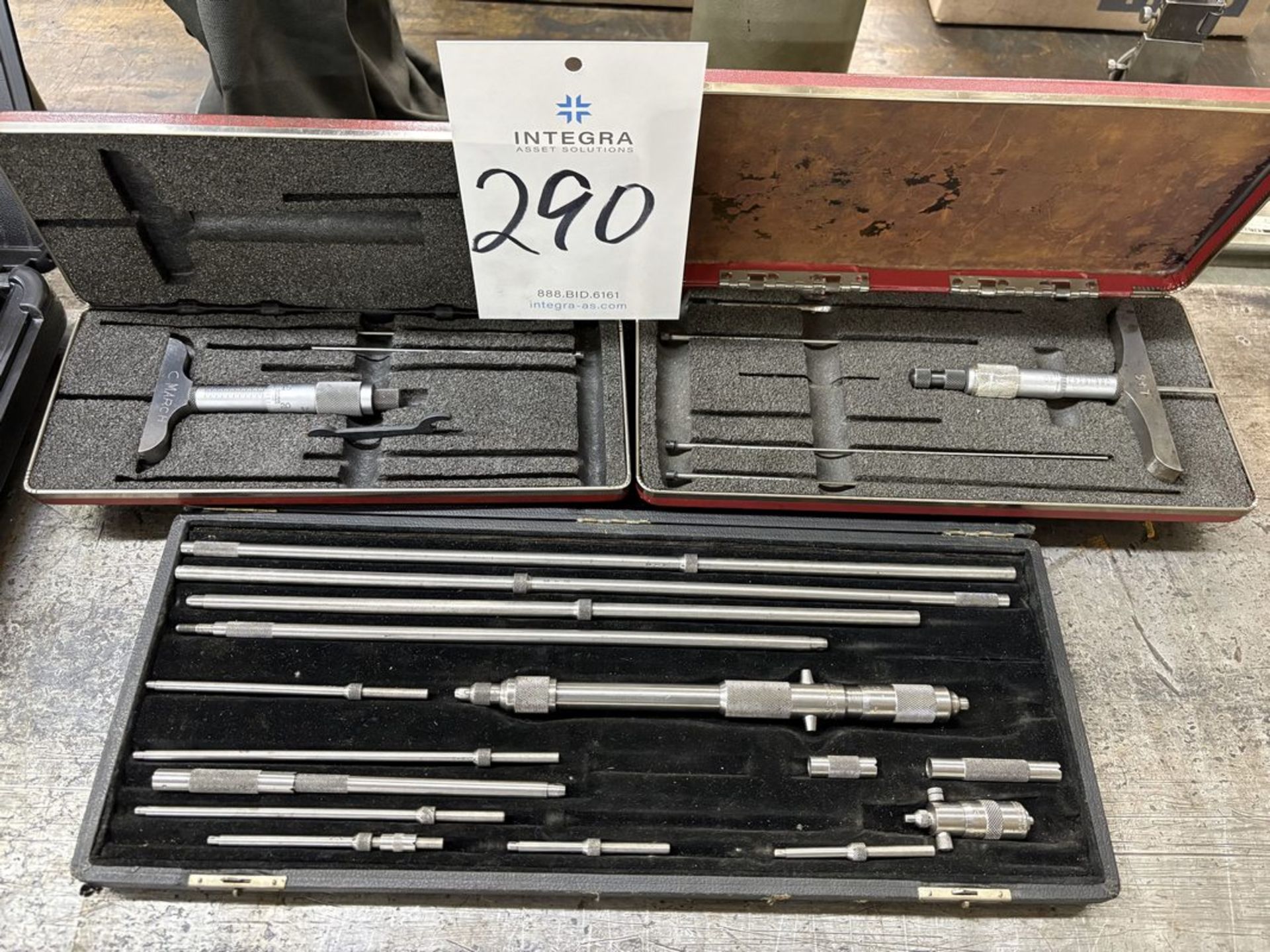 Assortment of Starrett Depth Gage & Inside Micrometer, Depth Gage Blade ...