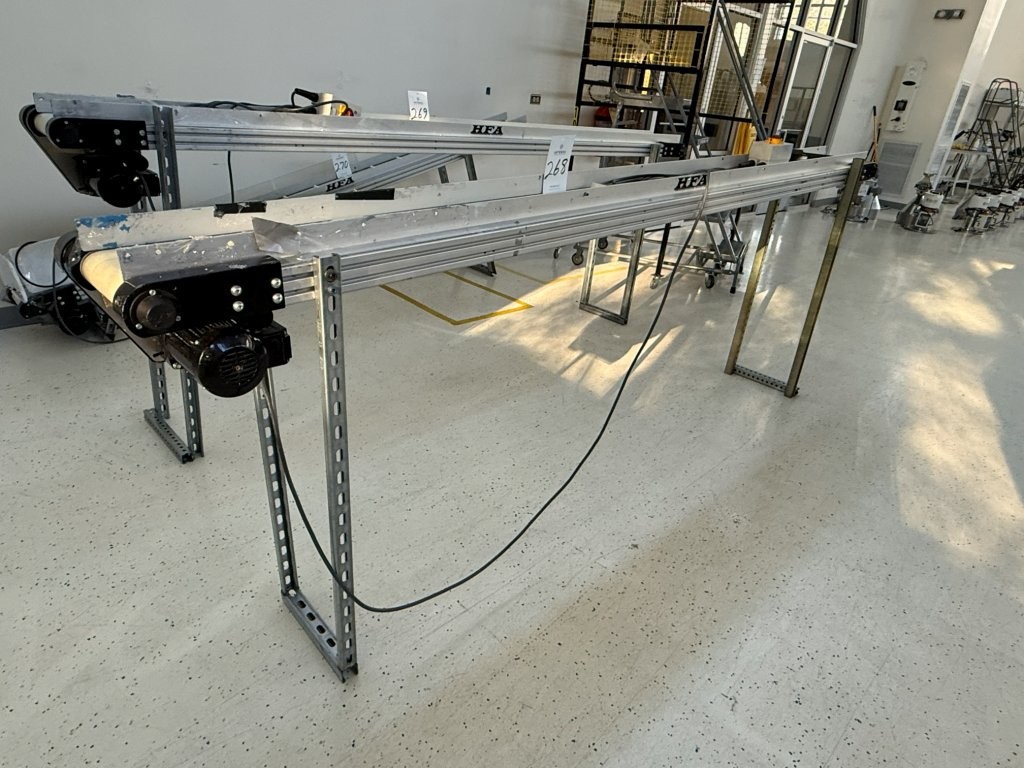 HFA 7" x 123" Powered Belt Conveyor