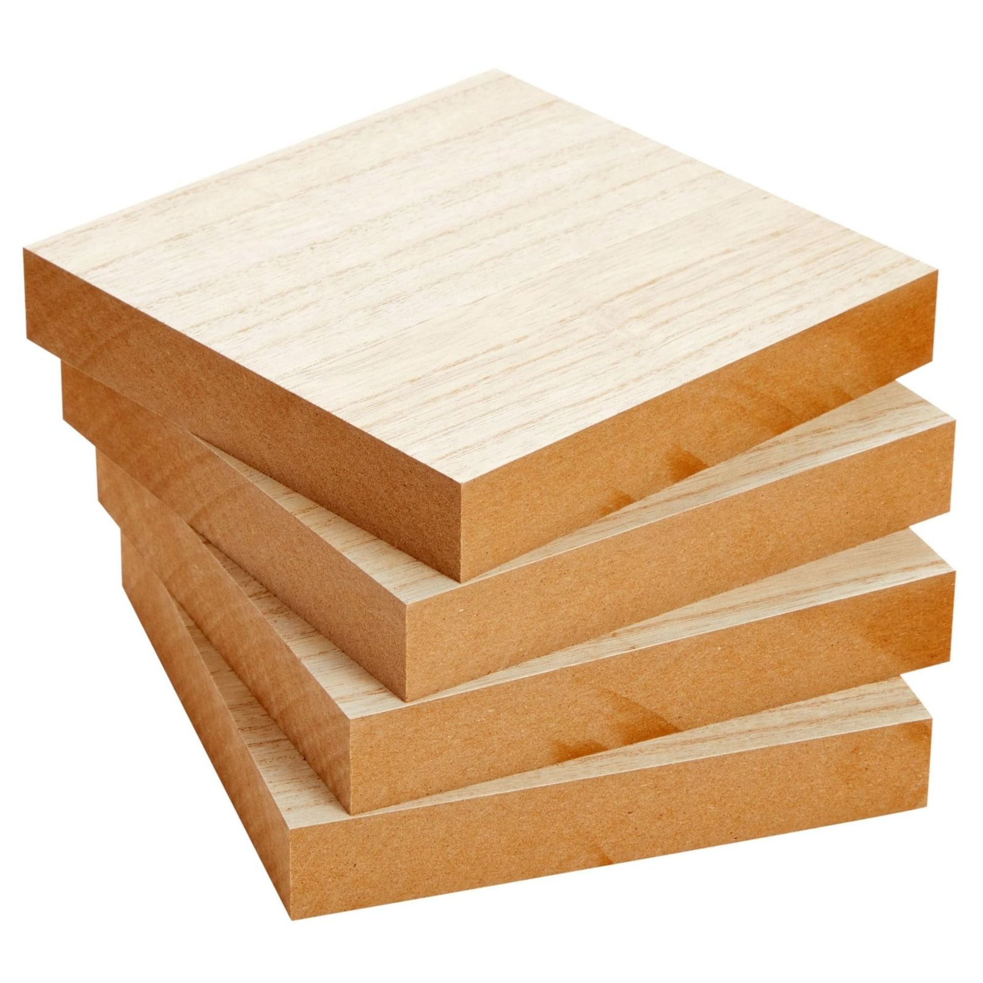 RRP £17.04 Bright Creations Unfinished MDF Wood Squares for Crafts