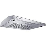 RRP £72.62 CIARRA 60cm Visor Cooker Hood Undercabinet Hoods Stainless