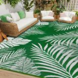 RRP £59.34 Cekene Outdoor Rugs for Garden Waterproof 245x305cm