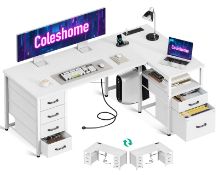 RRP £123.70 Coleshome Computer Corner Desk with Drawers